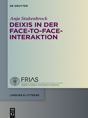 cover image of Deixis in der face-to-face-Interaktion